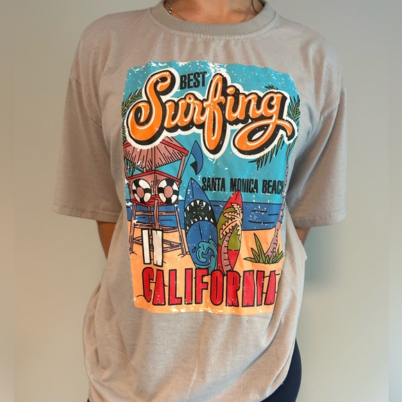 Tops - Santa Monica Beach oversized Tee